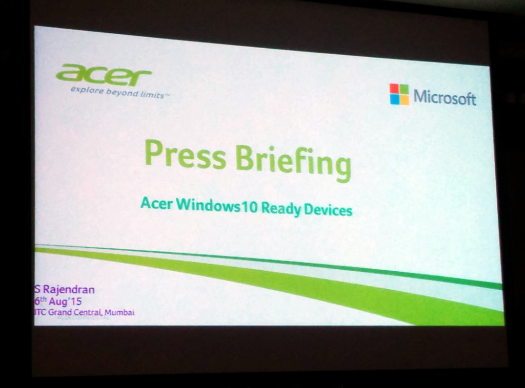 iLL at Acer Windows 10 event