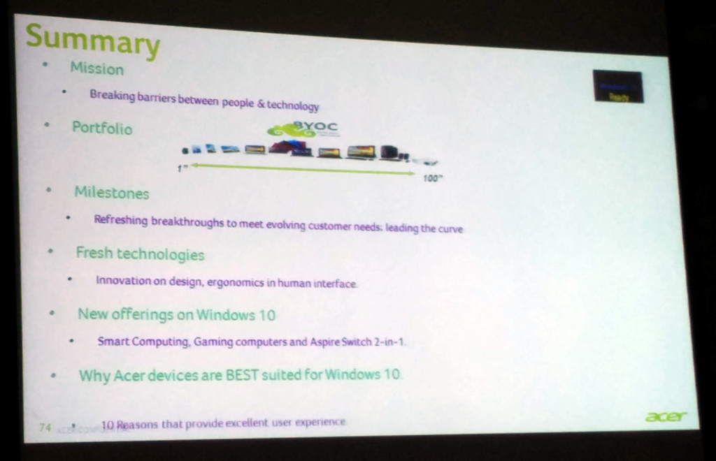 iLL at Acer Windows 10 event