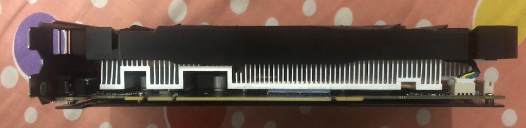 Side profile of the GALAX GeForce GTX 1660