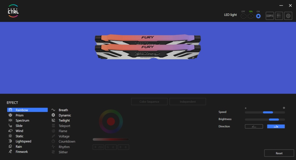 FURY CTRL App for Kingston Fury renegade DDR5 RGB RAM