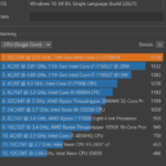 cinebench single multi