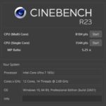 cinebench single and multi max