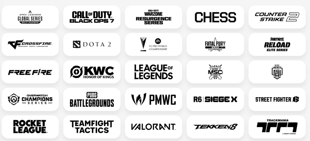 Games in Esports World Cup 2026