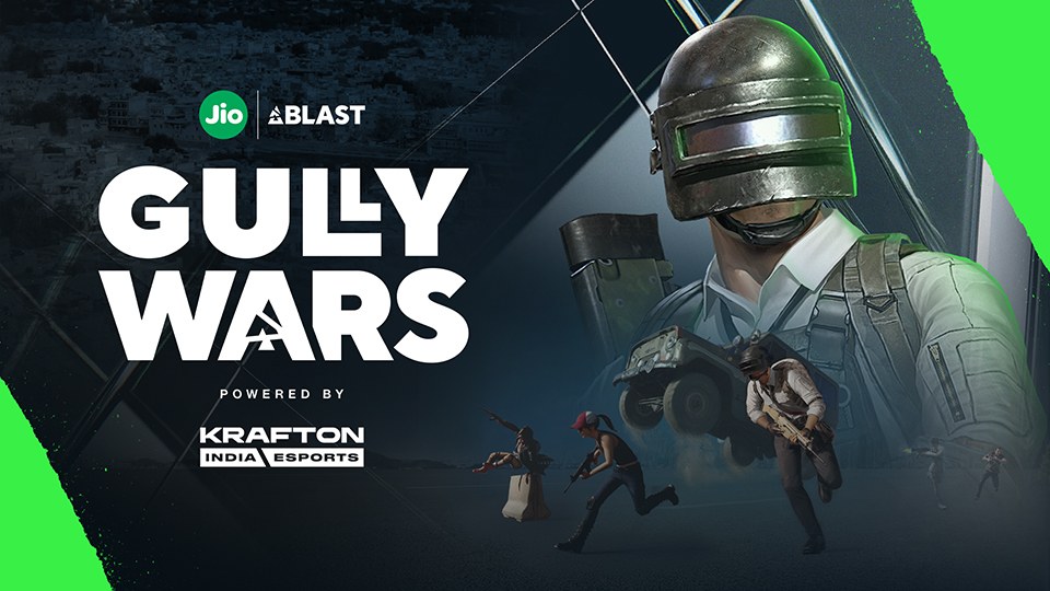 BGMI Gully Wars key art with JioBLAST and KRAFTON India Esports branding